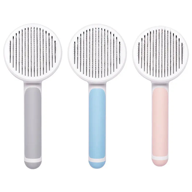 Pet Hair Cleaning Comb, Pet Hair Remover Comb, Self-Cleaning Pet Grooming Brush, Dog & Cat Grooming Comb, Pet Detangling Comb kocsend.com