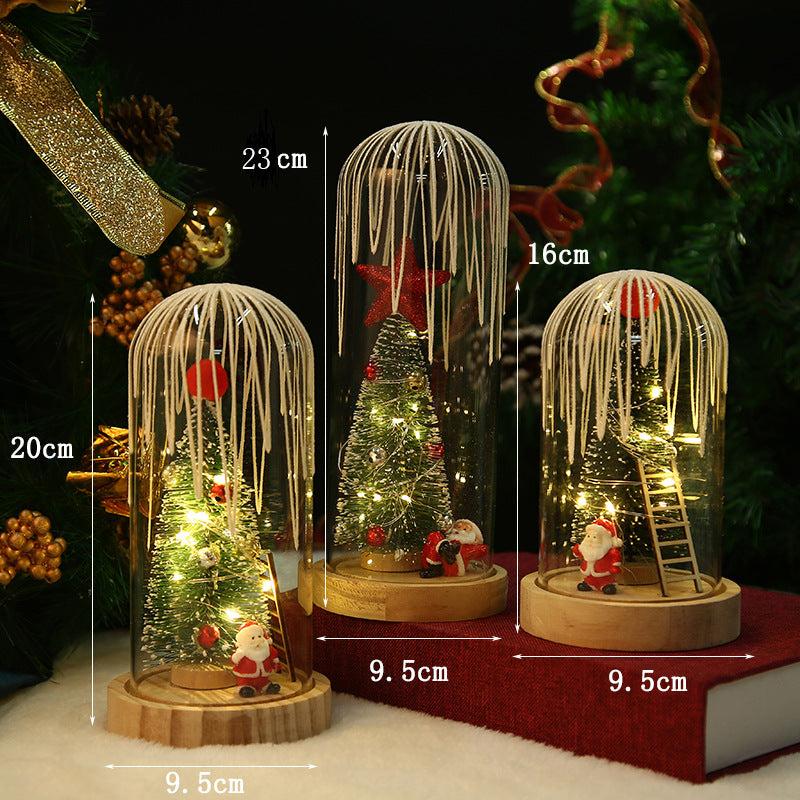 Santa Claus Luminous Glass Lampshade