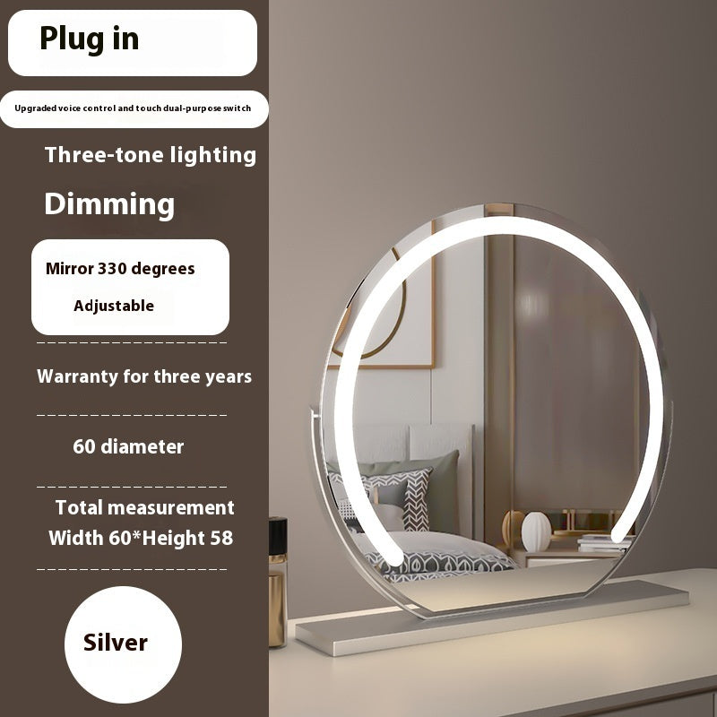 Semicircle LED With Light Makeup Desktop Smart Touch Dimming Fill Light Mirror Adjustable