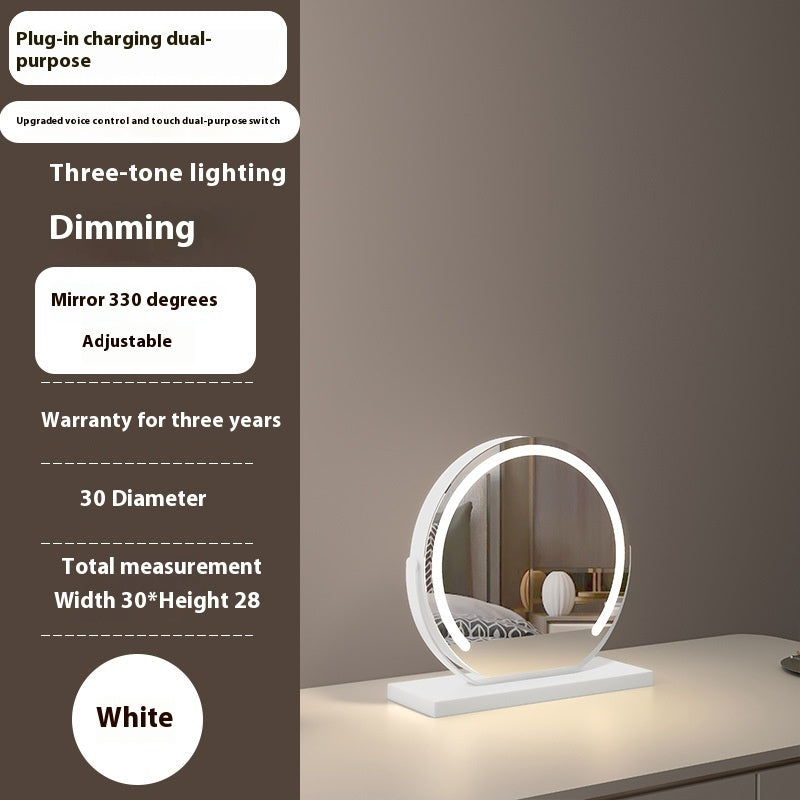 Semicircle LED With Light Makeup Desktop Smart Touch Dimming Fill Light Mirror Adjustable