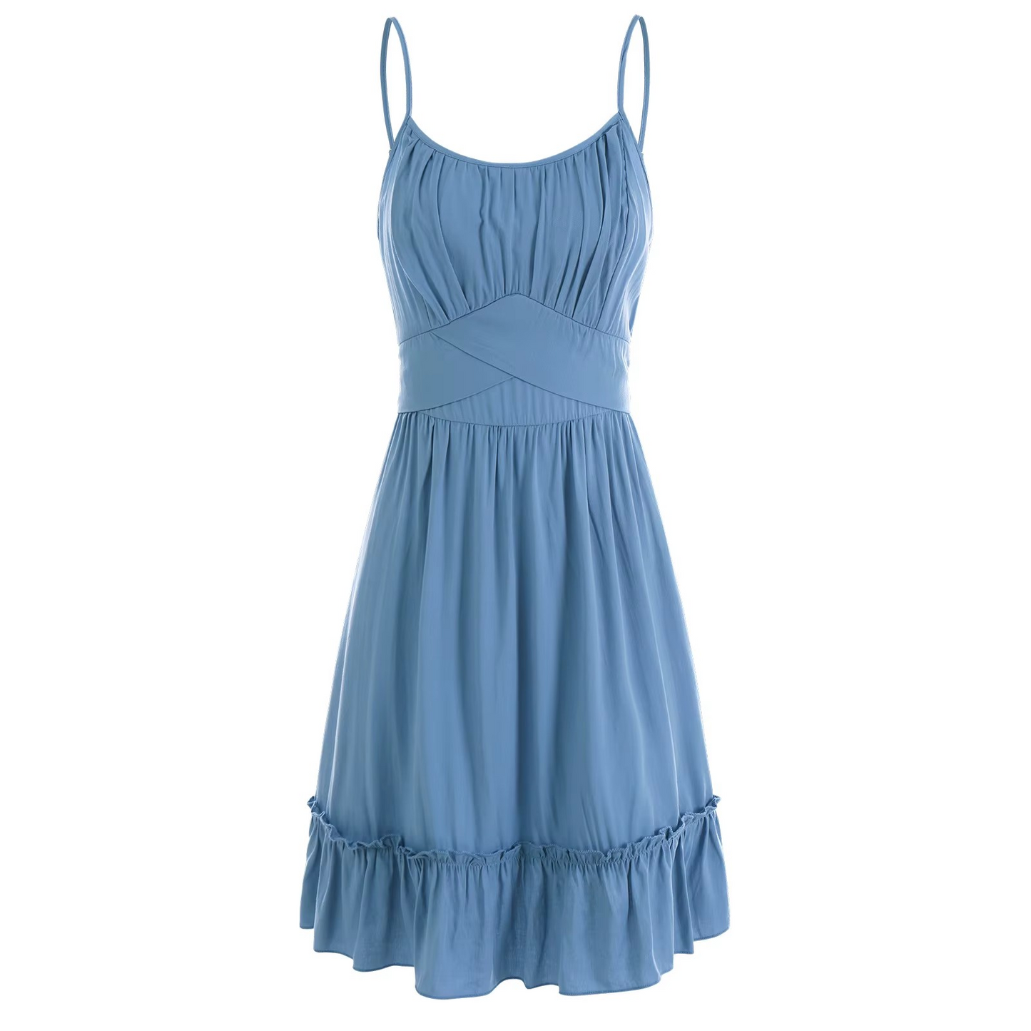 Women's Spaghetti Straps Short Dress & Frilly Skirt